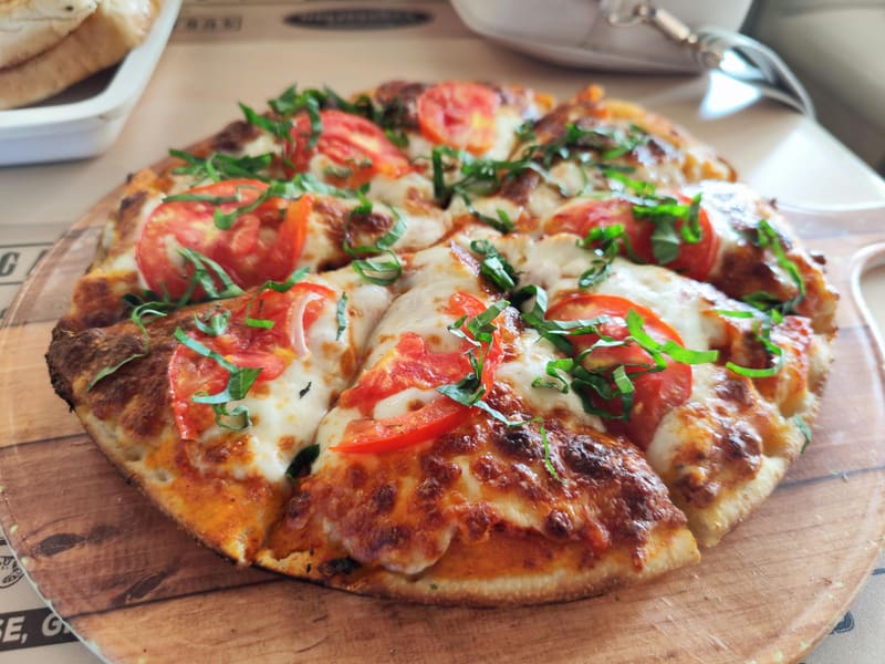 Plato en carta QR pizza margherita